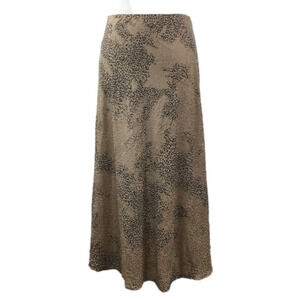 ANTHROPOLOGIE Current Air Leopard Print Ankle Length Skirt Size Small